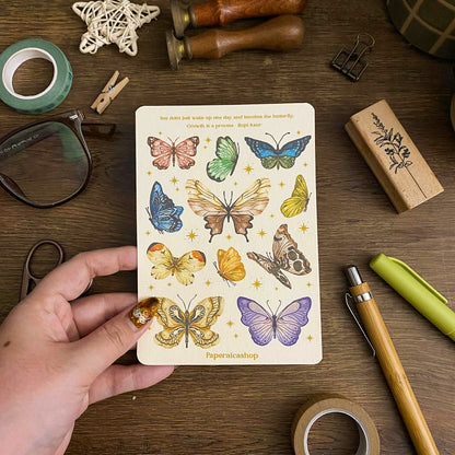 Elegant Butterfly Daily Aesthetic Postcards 4x6 Art print PC004