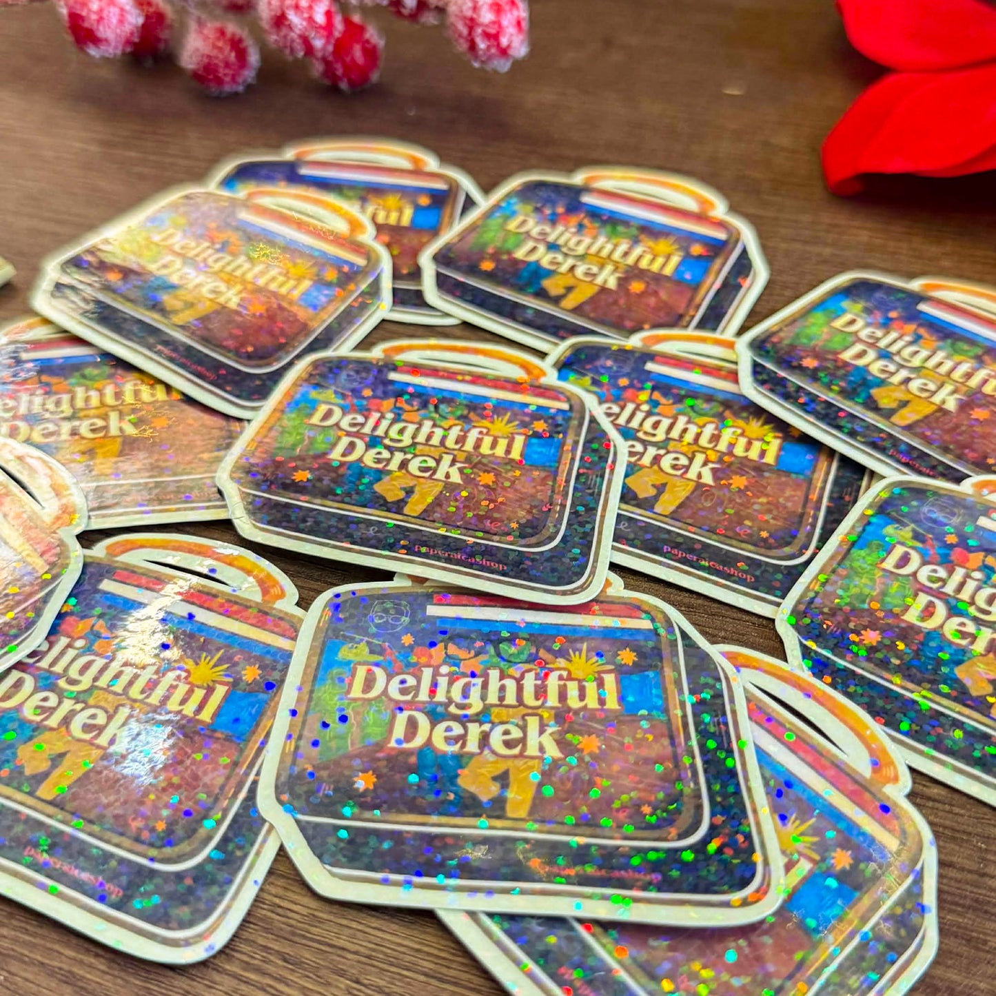 Delightful Derek, Waterproof Vinyl Stickers, Vinyl Stickers | FVS052 | Paperaicashop