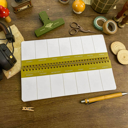 Flower Bed Desk Weekly Schedule Book, Cozy Desk Weekly Schedule Book DW001