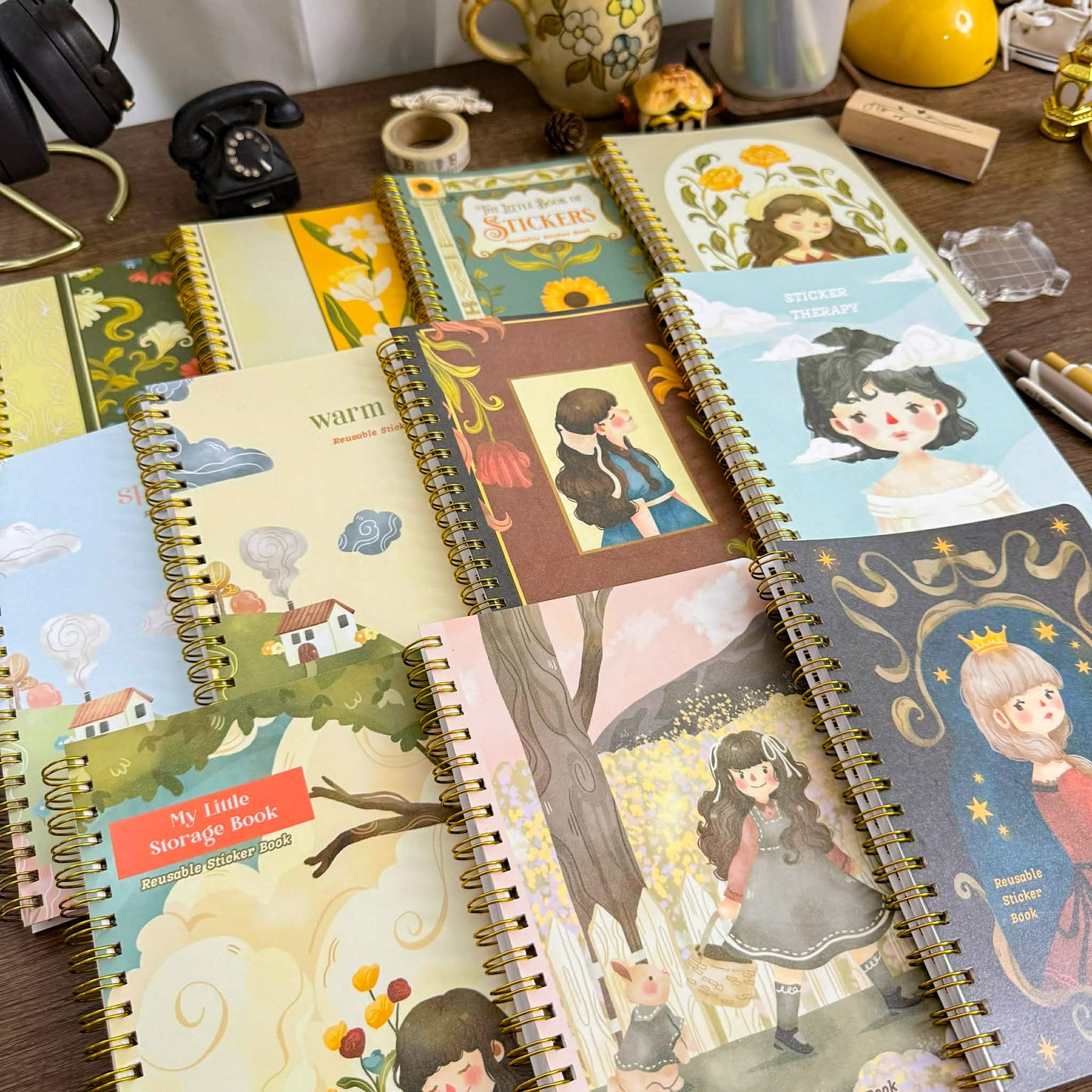 SB010 | Spring Days Reusable Sticker Book, Warm Days Gifts, Stationery Find | Paperaicashop