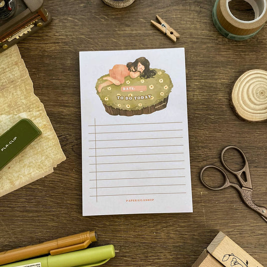 Daisy Bed 4 x 6 Memopad, Planner Pad PP003