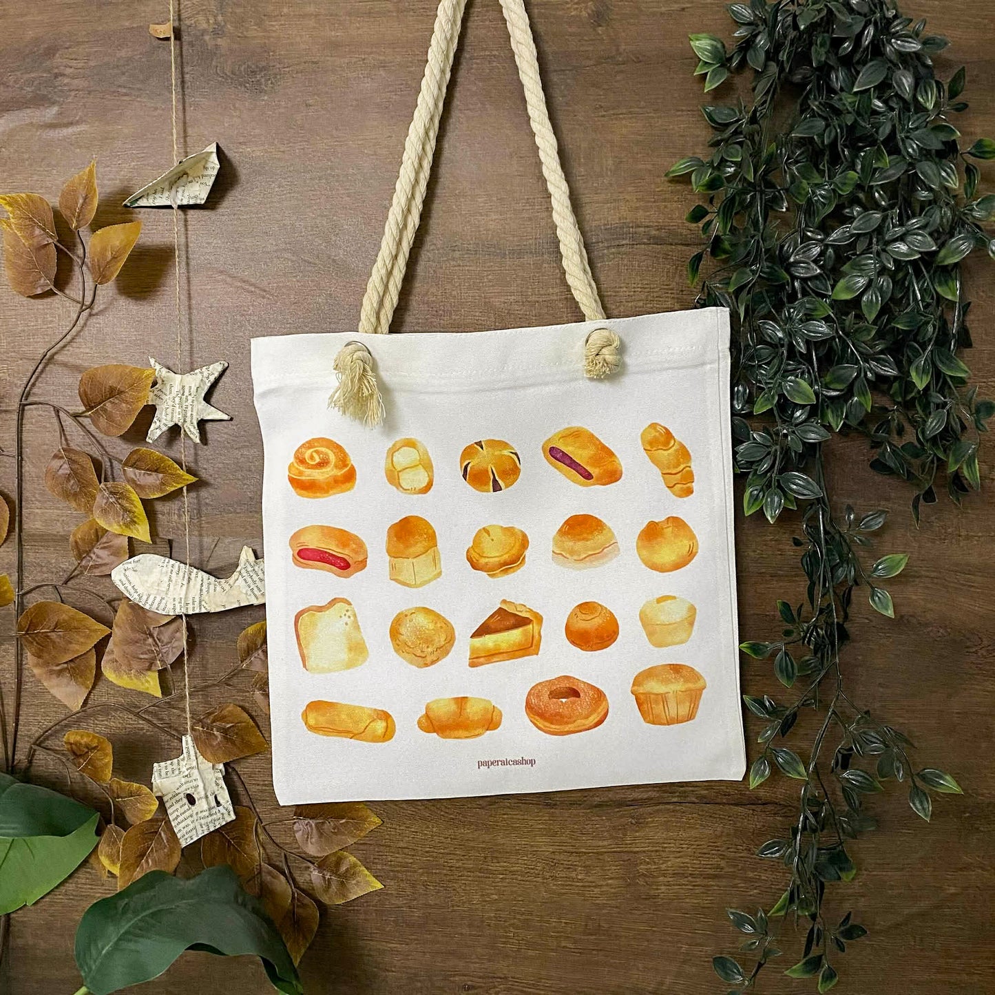 Local Bakery Cute Bread Deco Tote Bag DTR003