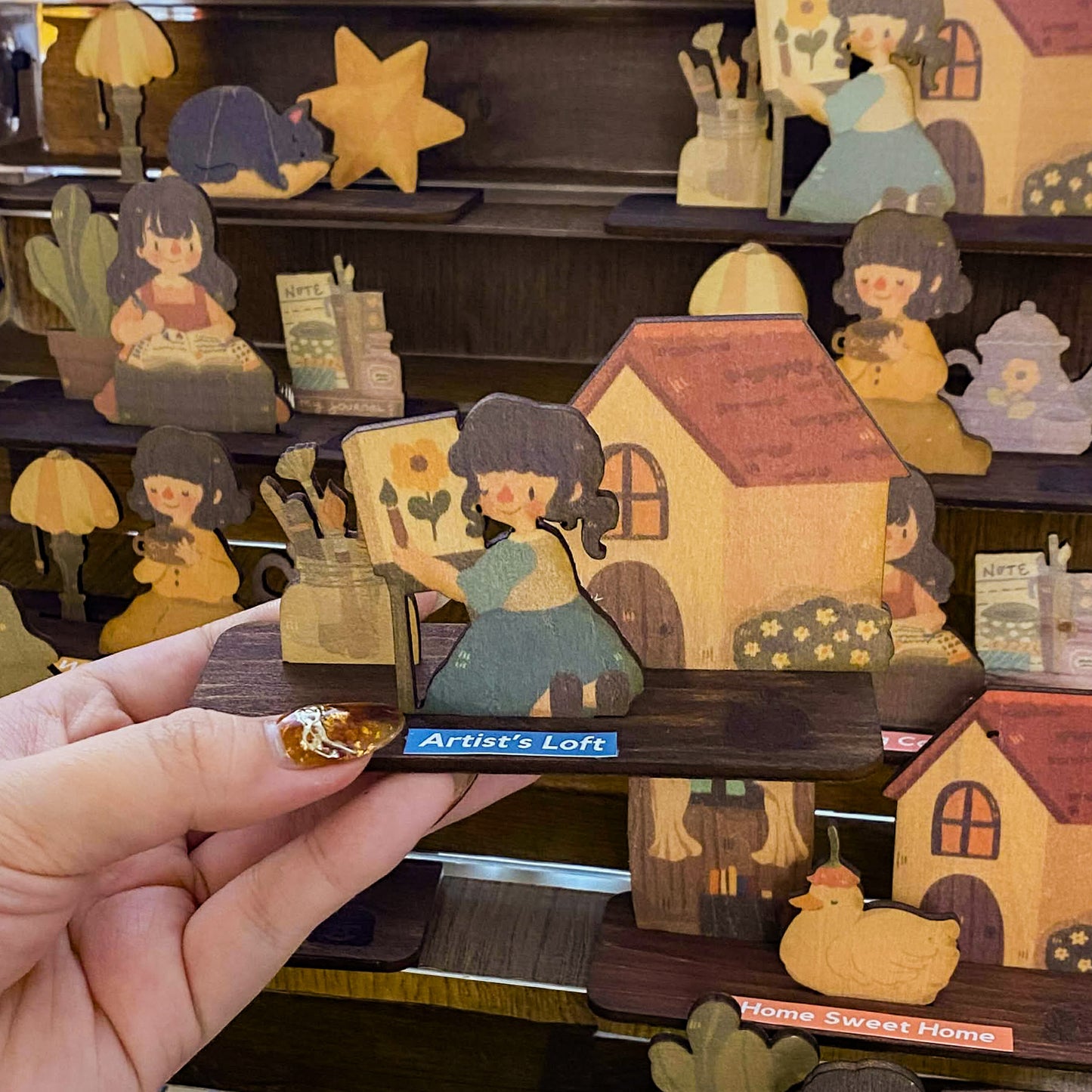 COZY HOMESTEAD SET  (MINI WOODEN STANDEE SET)