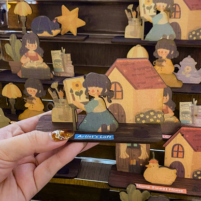 COZY HOMESTEAD SET  (MINI WOODEN STANDEE SET)
