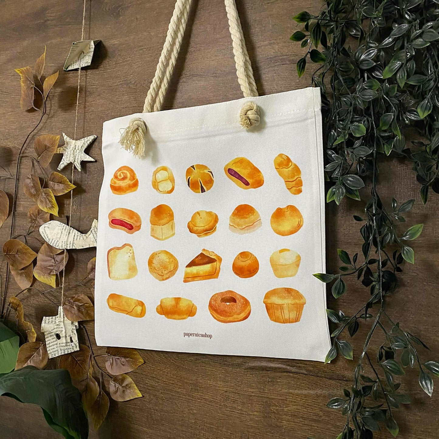 Local Bakery Cute Bread Deco Tote Bag DTR003