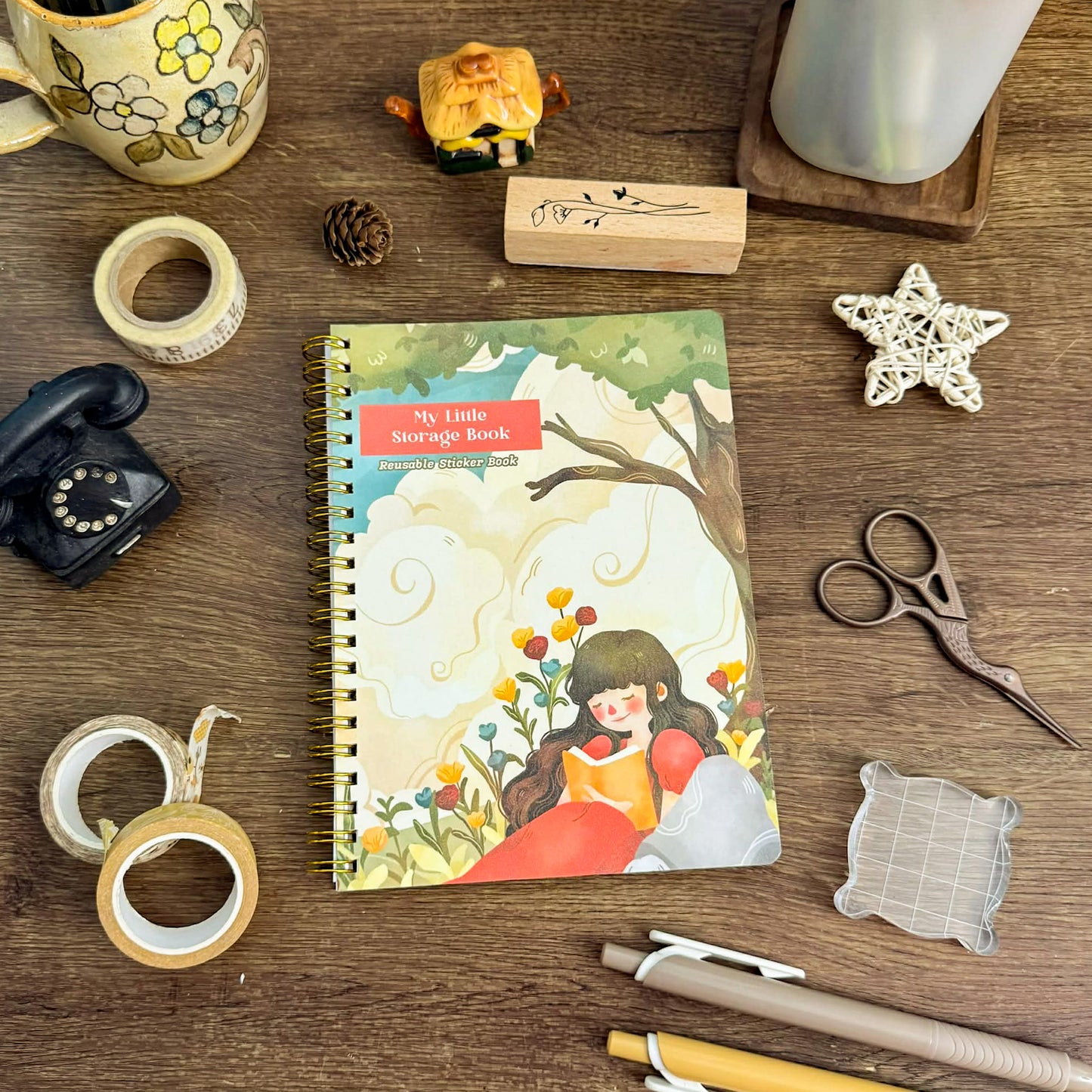 SB007 Little Storage Book, Reusable Book, Sticker Release Paper Book | Paperaicashop