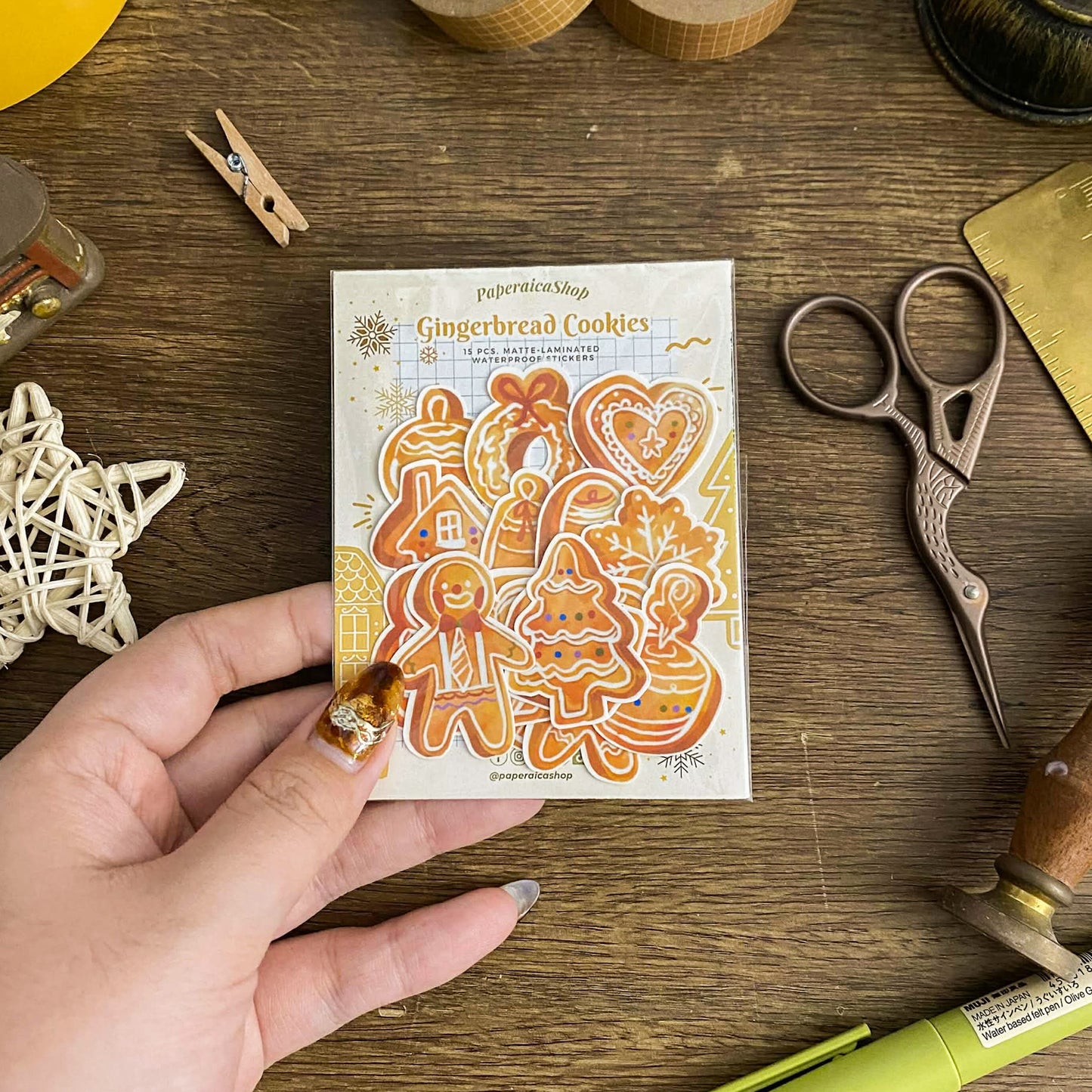 Gingerbread Holiday Sticker Pack SP017