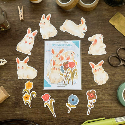 Cute Spring Bunnies Sticker Pack SP011