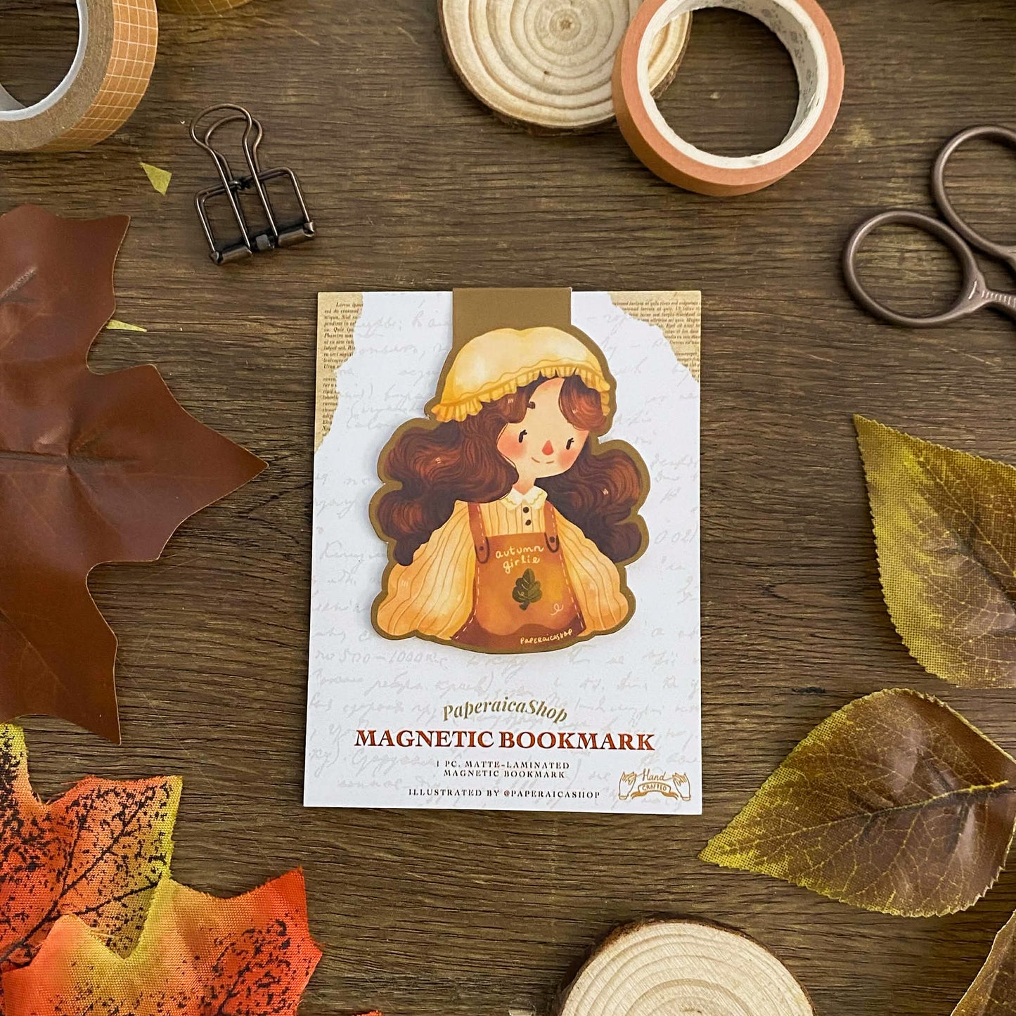 Autumn Girlie Magnetic Bookmark MB023