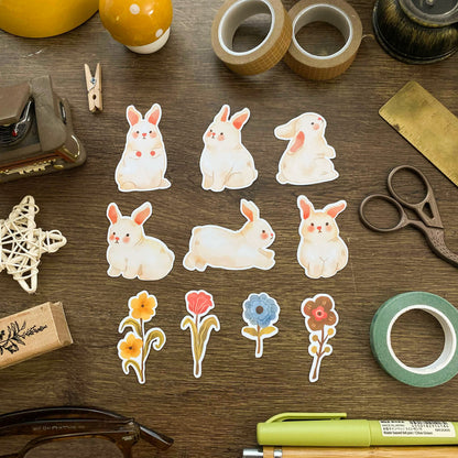 Cute Spring Bunnies Sticker Pack SP011