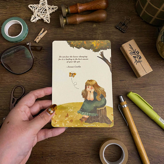 Leaves Are Changing Daily Aesthetic Postcards 4x6 Art print PC003