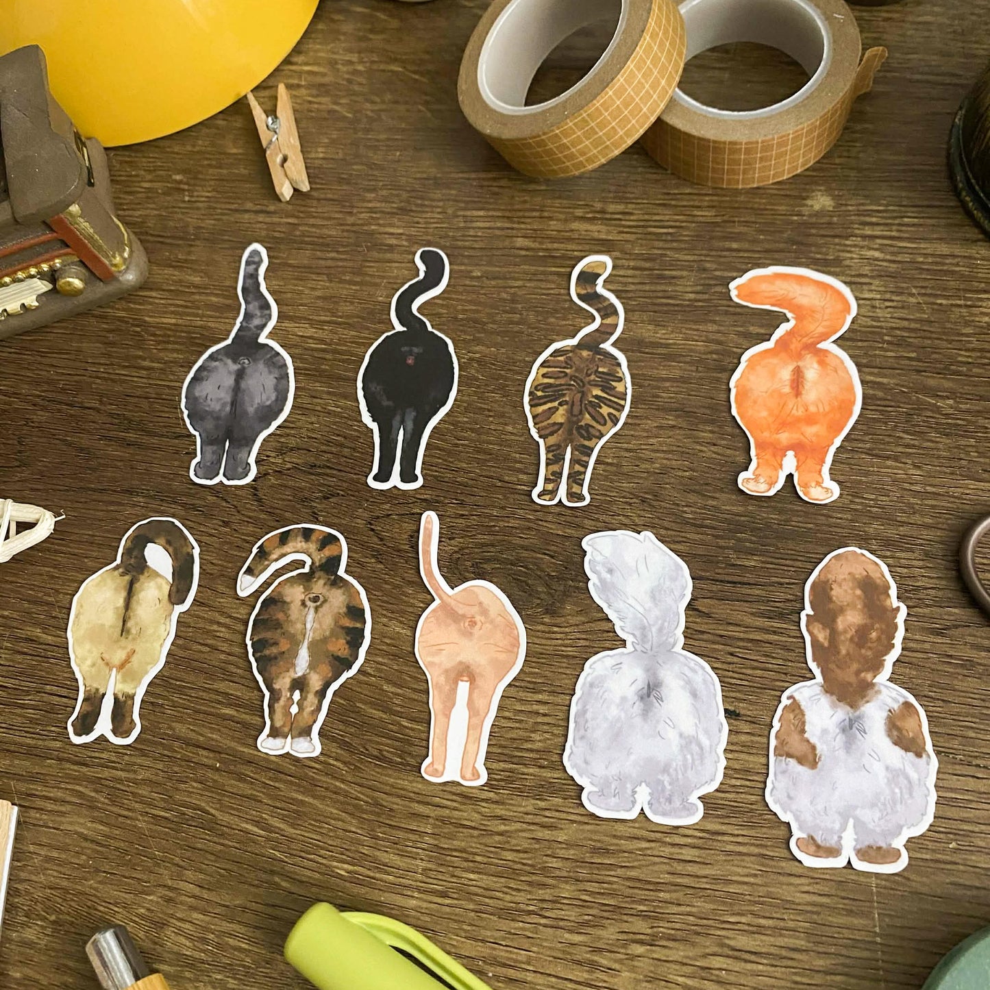 Cute Cats Butts Sticker Pack SP004