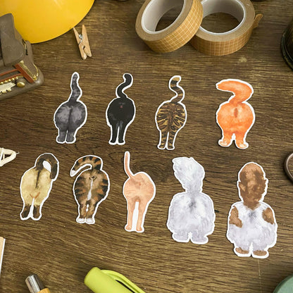 Cute Cats Butts Sticker Pack SP004