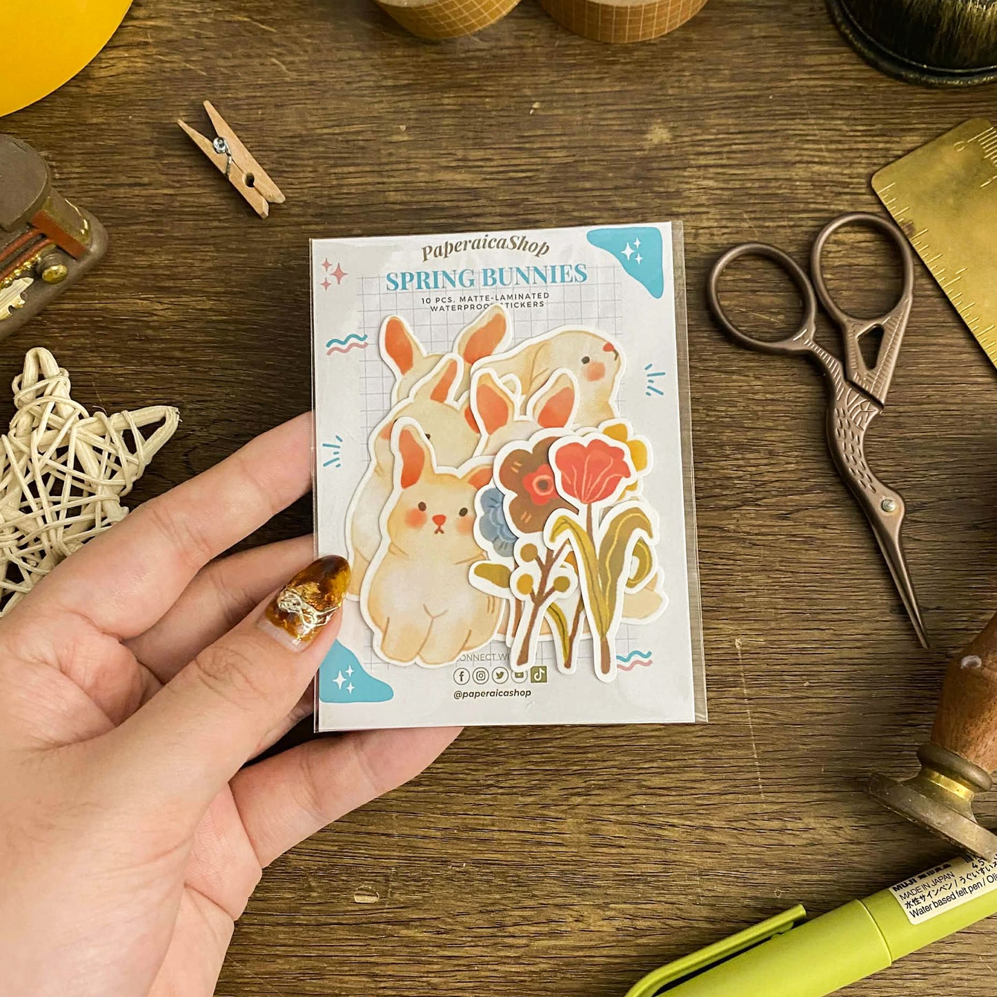 Cute Spring Bunnies Sticker Pack SP011