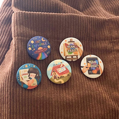 Creative Artist Button Badges Artist Button Pins BP002