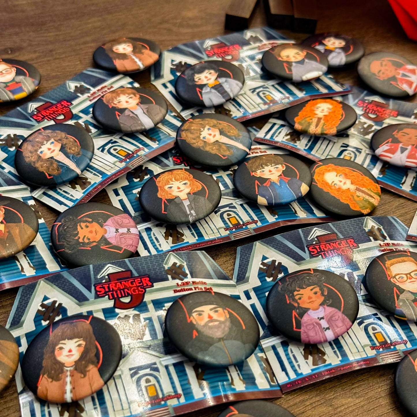 Stranger Things 5 Button Pins, Deco Pins, Stranger Things Merch | FBP032