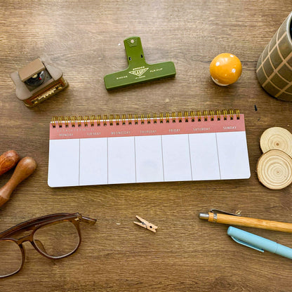 Spring Floral Desk Weekly Schedule Book, Cozy Desk Weekly Schedule Book DW006