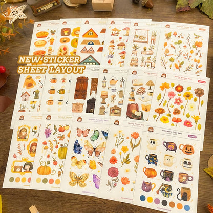 Ink Bottles Decorative Sticker Sheet DCD049