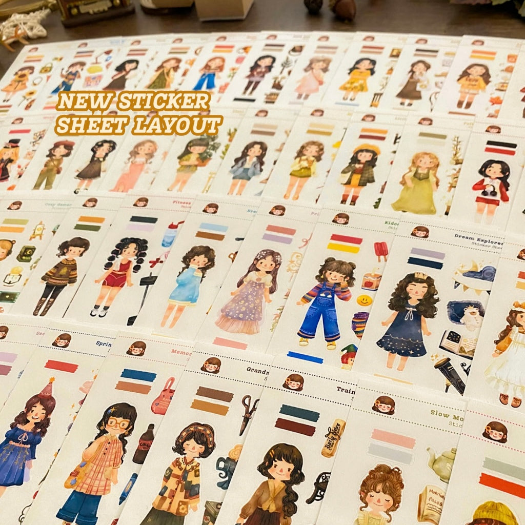 Cute Snail Mail Maica Decorative Sticker Sheet MCD077