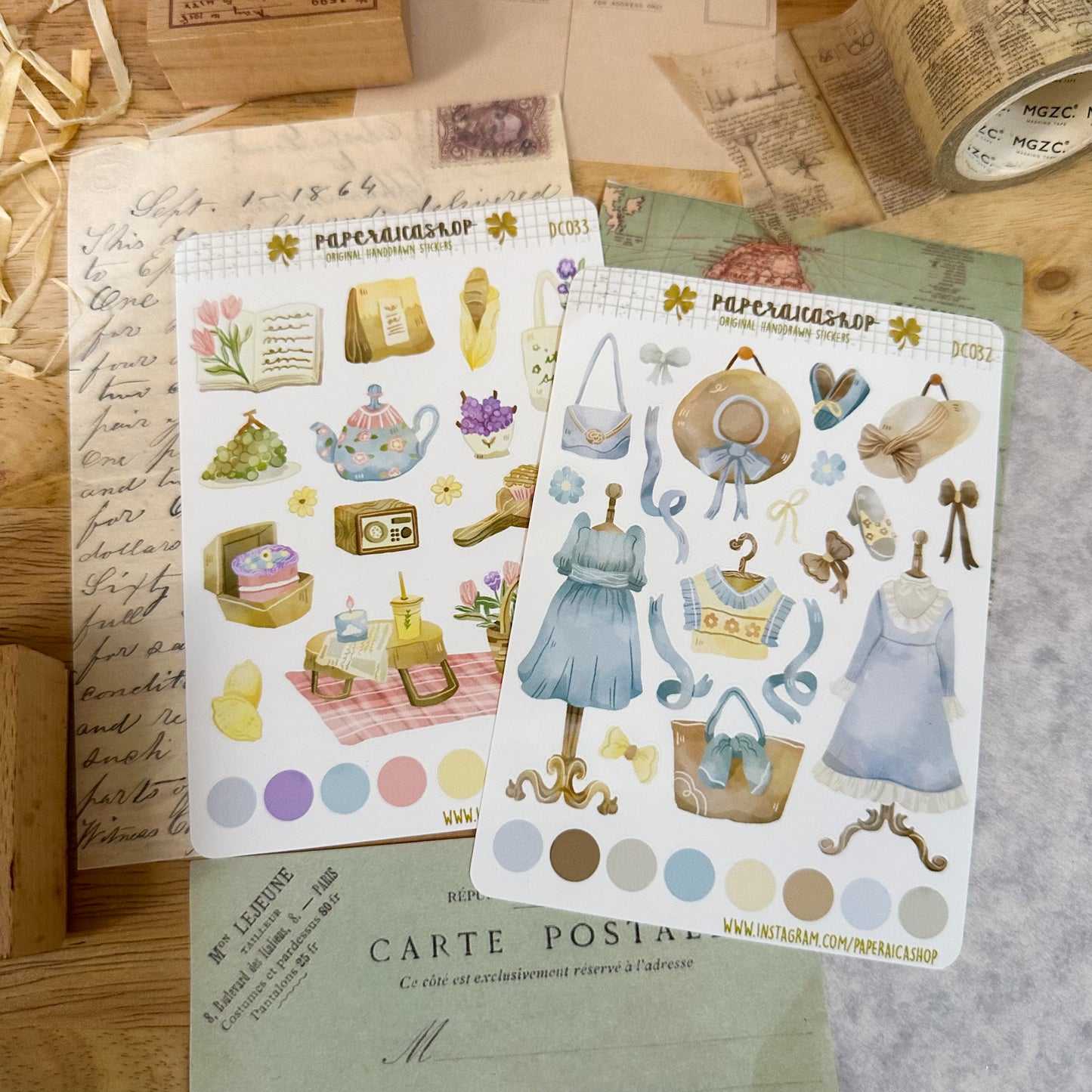 Spring Picnic Decorative Sticker Sheet DCD033