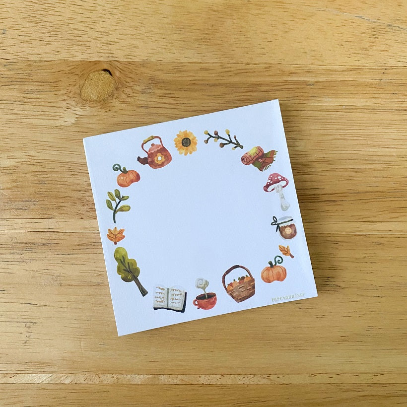 Warm Hours Notepad 40 Leaves Notepad, Notes Memopad NP010