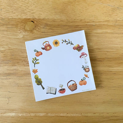 Warm Hours Notepad 40 Leaves Notepad, Notes Memopad NP010