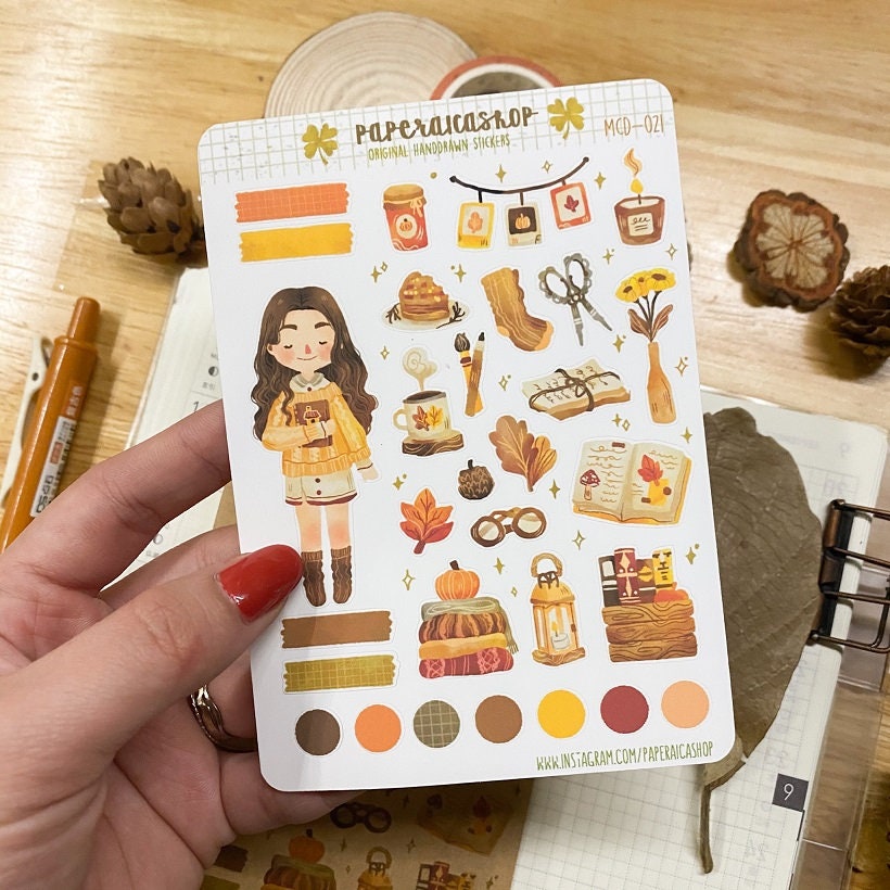 Cozy Fall Maica Decorative Sticker Sheet MCD021