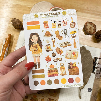 Cozy Fall Maica Decorative Sticker Sheet MCD021