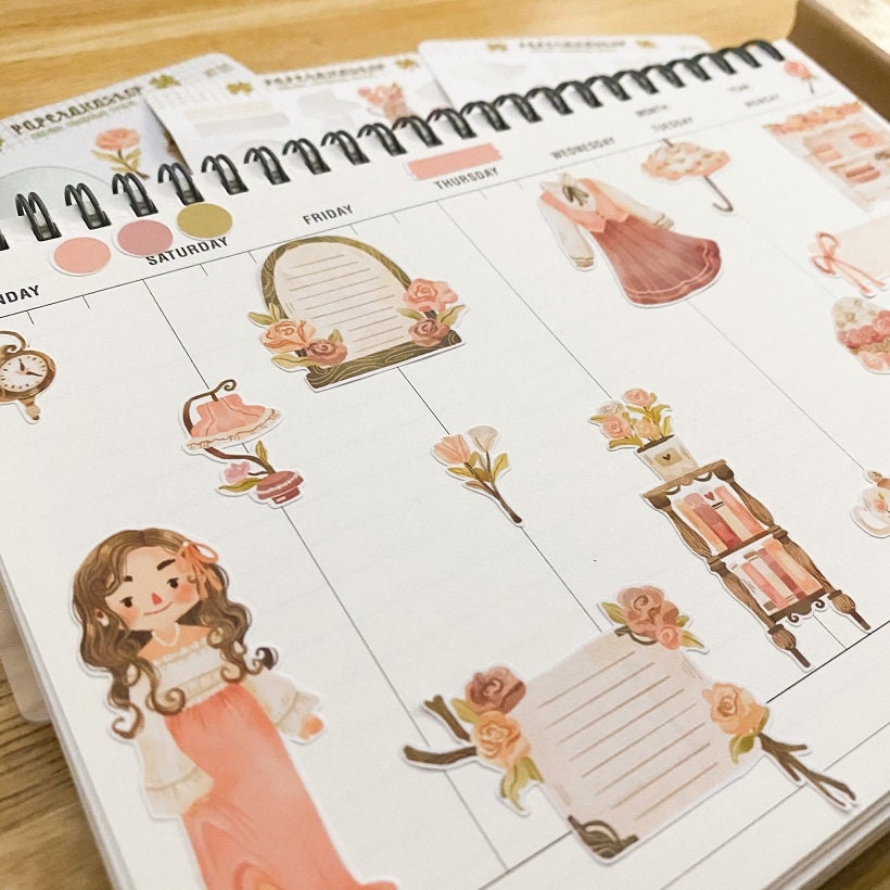 Cute Dainty Girl Maica Decorative Sticker Sheet MCD031