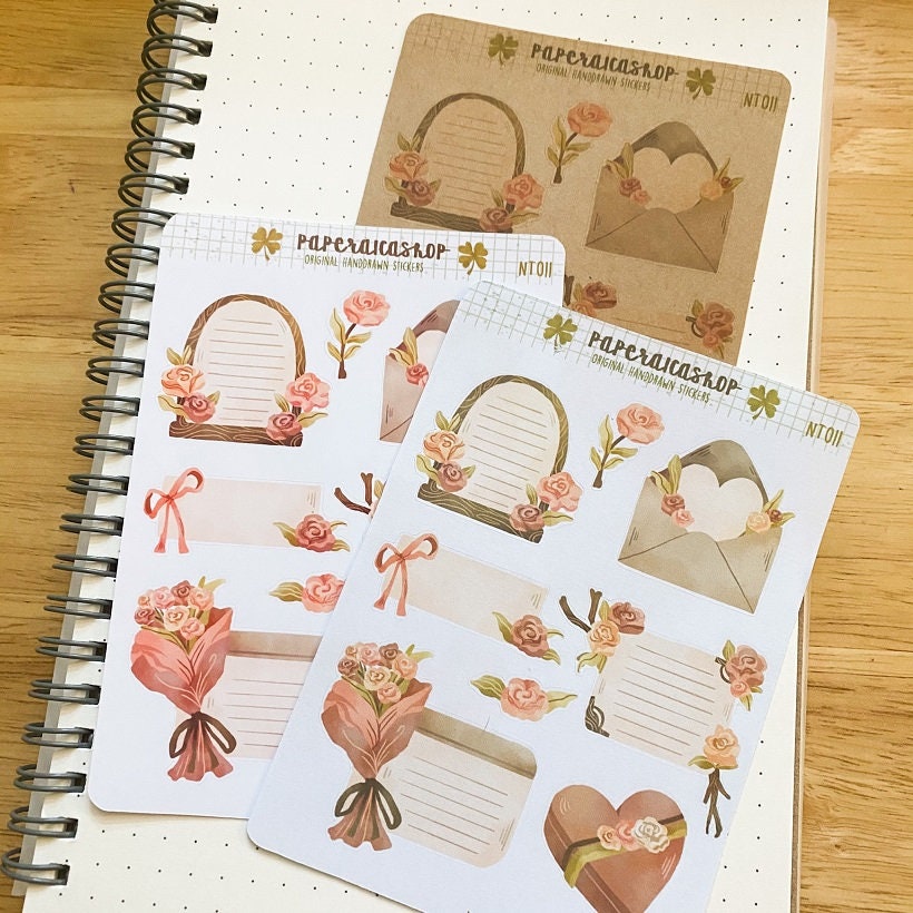 Dainty Note Stickers  Rosy Stickers NTR011